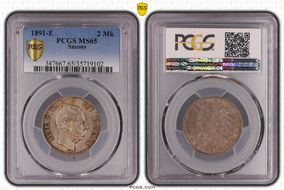 1891-E 2 Mk J-124 MS65