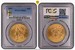 1861 $20 MS62