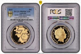 2015 50C RAM 50th Anniversary Gold Plated PR69DCAM