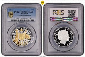 2016 50C Selective Gilt Silver 50th Ann. Decimal Currency PR70DCAM