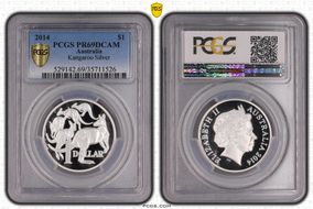 2014 $1 Kangaroo Silver PR69DCAM
