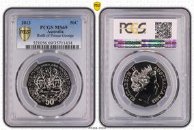 2013 50C Birth of Prince George MS69