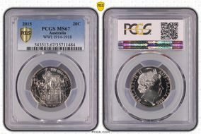2015 20C WWI 1914-1918 MS67