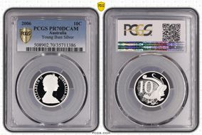 2006 10C Young Bust Ag PR70DCAM