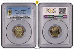 2017 $2 Lest We Forget Colorized MS66