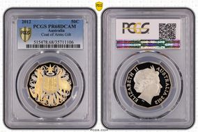 2012 50C Coat of Arms Selective Gilt PR68DCAM
