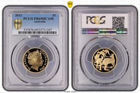 2012 $1 PR69DCAM