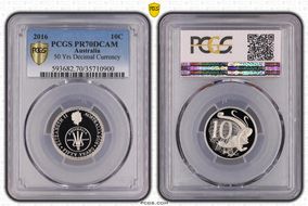 2016 10C 50 Yrs Decimal Currency PR70DCAM