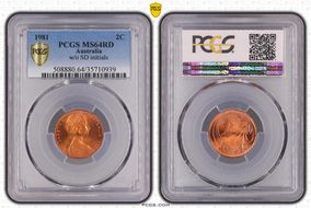 1981 2C w/o SD initials MS64RD