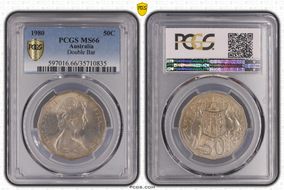 1980 50C Double Bar MS66