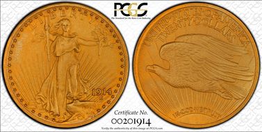 1914 $20 PR67