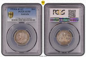 1924(m & sy) Shil AU50