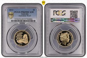 2011 $1 Australian Wool PR69DCAM