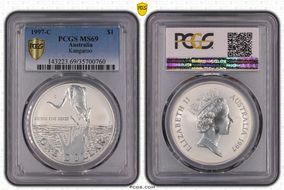 1997-C $1 Kangaroo Ag MS69