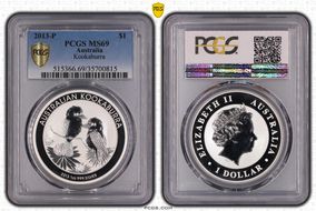 2013-P $1 Kookaburra Ag MS69