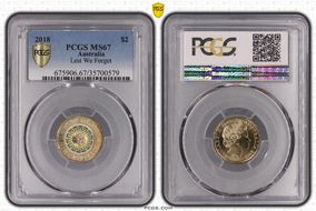 2018 $2 Dome of Australian War 30th Ann. $2 Coin Colorized MS67