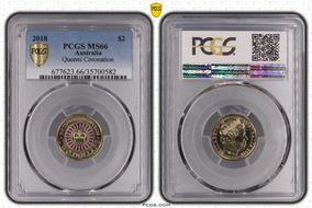 2018 $2 Queen's Coronation Colorized 30th Ann. $2 Coin MS66