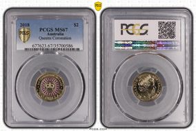 2018 $2 Queen's Coronation Colorized 30th Ann. $2 Coin MS67