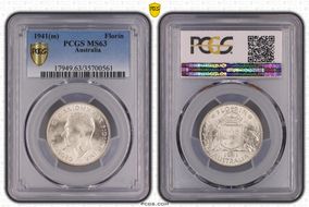 1941(m) Florin KM-40  Ag MS63