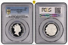 1991 20C Silver PR70DCAM