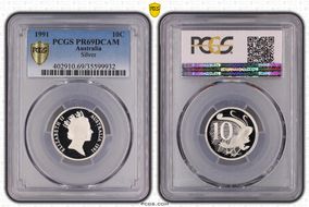 1991 10C Silver PR69DCAM