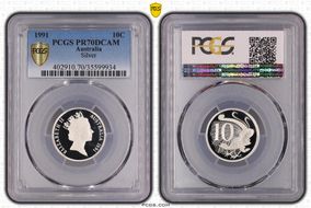 1991 10C Silver PR70DCAM