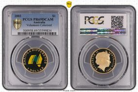 2003 $1 Volunteers Colorized PR69DCAM