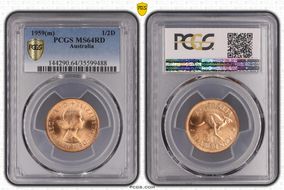 1959(m) 1/2D MS64RD