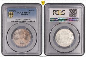 1963(m) Florin MS64