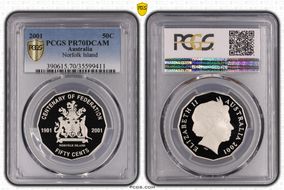 2001 50C Norfolk Island PR70DCAM