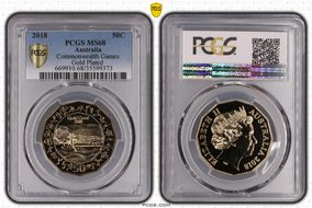 2018 50C Gold Coast Gilt XXI Commonwealth Games PL68