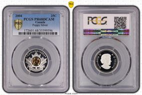2004 25C Poppy Silver PR68DCAM