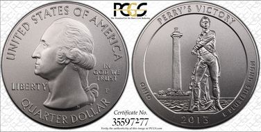 2013-P 25C Perry's Memorial NP  5 oz Silver SP68