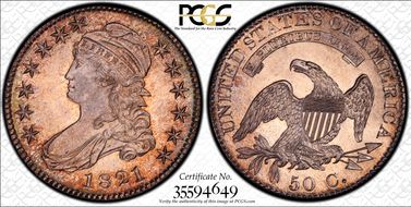 1821 50C O-107 MS65