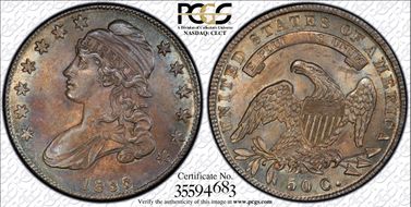 1835 50C O-105 MS64+