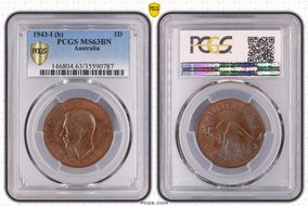 1943-I (b) 1D MS63BN