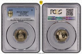 2018 $2 50 Yrs Decimal Currency 30th Ann. $2 Coin MS67