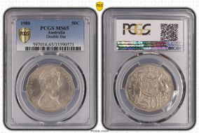 1980 50C Double Bar MS65