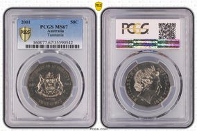 2001 50C Tasmania MS67