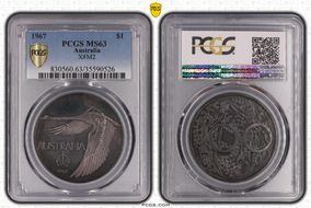 1967 $1 X-M2 Reeded Edge MS63