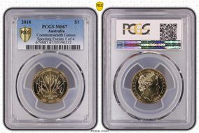 2018 $1 Commonwealth Games Sporting Events 1 of 4 MS67