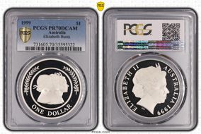 1999 $1 Elizabeth Busts PR70DCAM