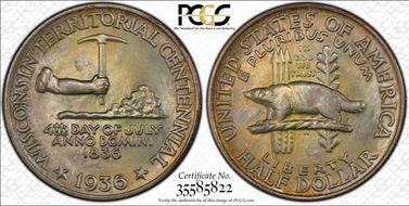 1936 50C Wisconsin MS67