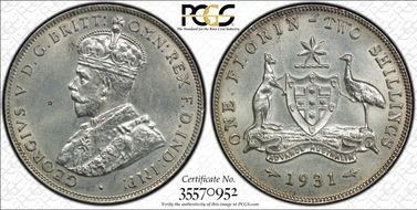 1931(m) Florin KM-27  Ag N1