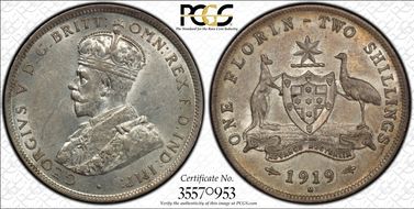 1919-M Florin AU55
