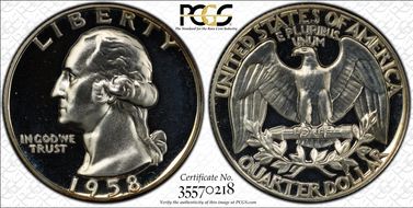 1958 25C PR65