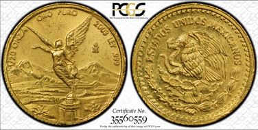 2003-Mo 1/20 oz Libertad Au MS65