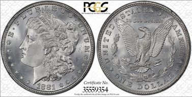1881 $1 MS65