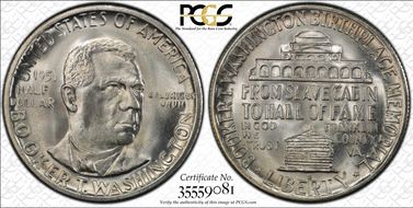 1951-S 50C Booker T. Washington MS66