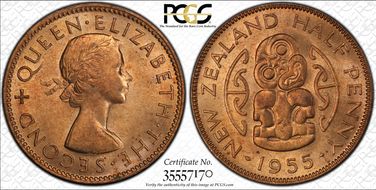 1955 1/2D MS65RD